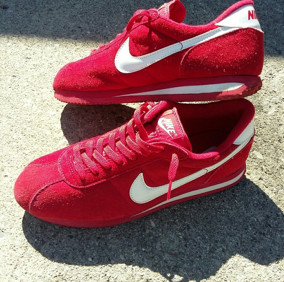 red suede nike cortez